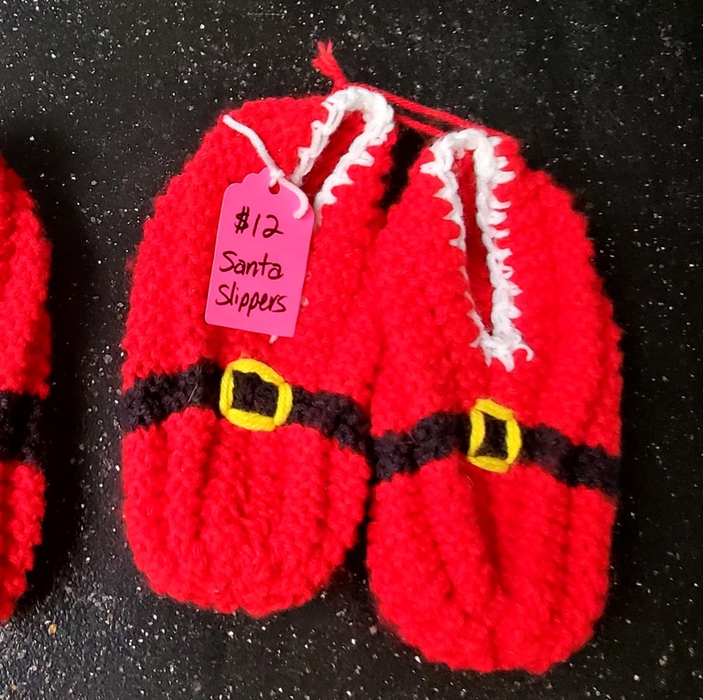 Red Santa Slippers for Kids